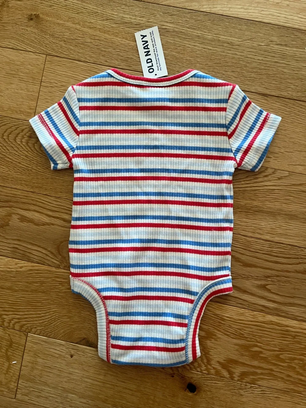 Old Navy Baby 2 Piece Knit Firecracker Sweater & Striped Bodysuit Set 0-3M NWT